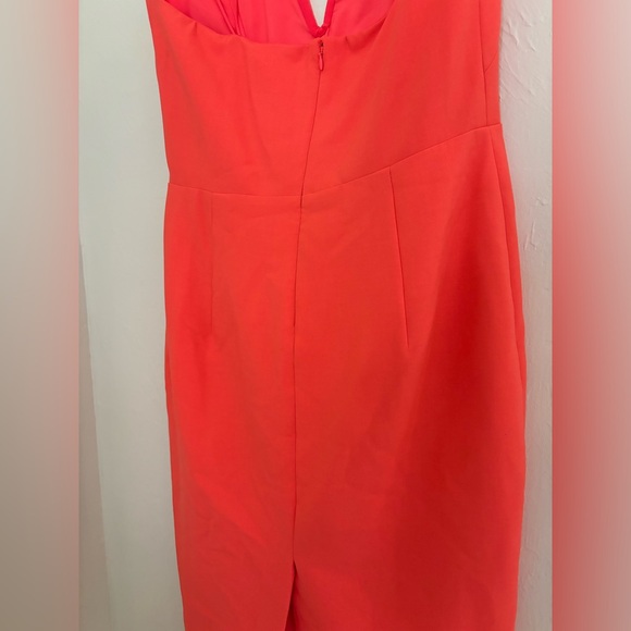 $548 EUC Veronica Beard Colebrook Neon Pink Midi Dress - Picture 5 of 10